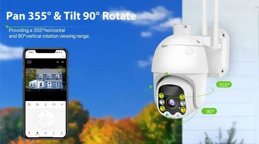 Вулична WIFI камера для відеоспостереження UKC Q5 2MP Solar з сонячною панелью Самозарядна IP камера НФ-00007045/MX фото