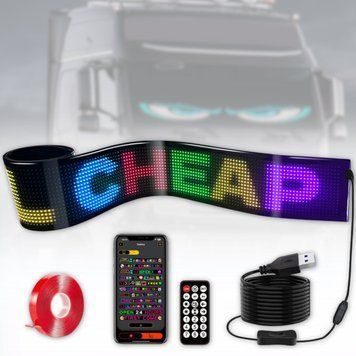 Гнучкий світлодіодний екран 120&times;595 мм з пультом та Bluetooth LED EYES 16&times;96 VEN-1696/VEN фото