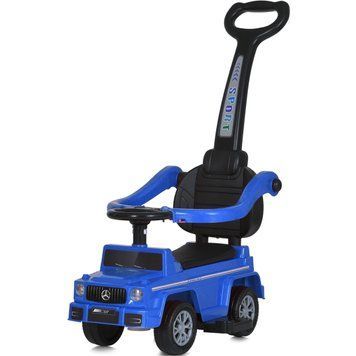 Дитяча каталка-толокар 2 в 1 батьківська ручка для мам Bambi M 5903L-4 Синій M 5903L-4 фото