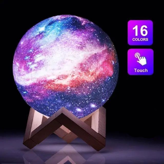 Светильник-ночник с пультом Настольный 3D Magic Moon Light Lamp 3153/GR фото
