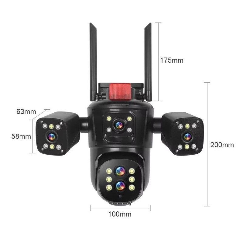 Уличная поворотная WiFi камера 12MP с обзором 360&deg; и 3 объективами 8377/DM фото