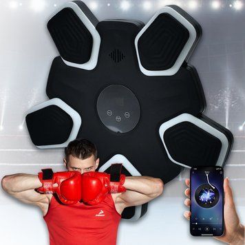 Боксерский настенный тренажер 47х46 см на 9 скоростей с Bluetooth и электронным таблом MS 4453-B Черный MS 4453-B фото
