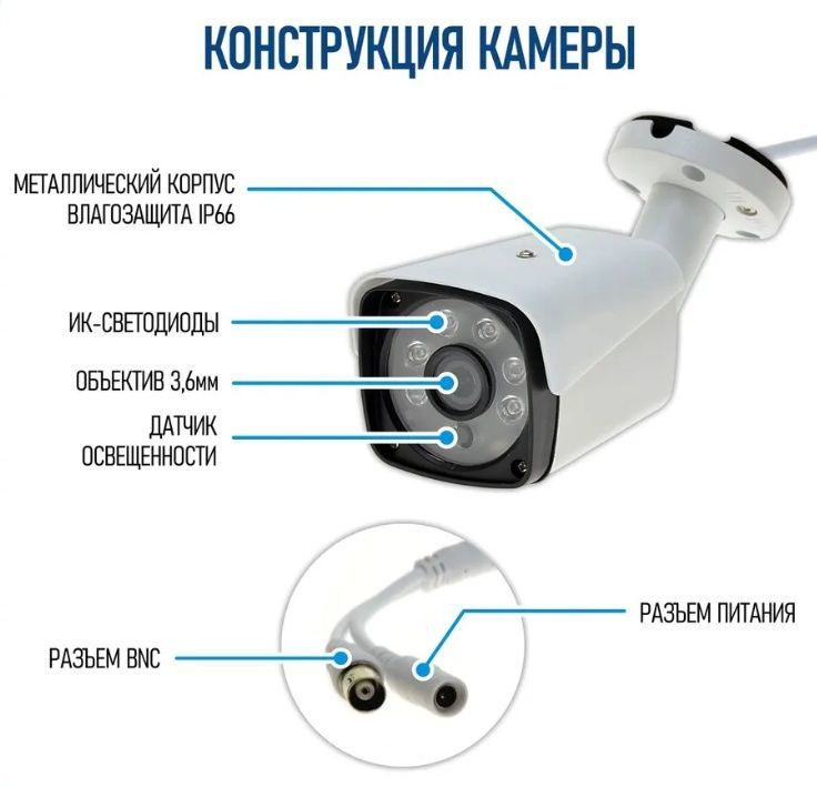 Вулична Wi-Fi камера відеоспостереження NoLogo YH-850AHD-2MP Камера віддаленого доступу НФ-00007787/MX фото