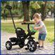 Детский трехколесный велосипед&nbsp;с родительской ручкой и корзинами&nbsp;Scooter Черный SCO82black/KR фото 3