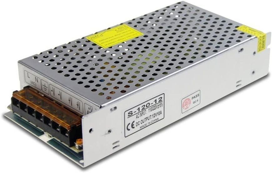 Импульсный блок питания Switching Power Supply 12V 10A Блок питания для LED ламп с пассивным охлаждением 13442/MX фото