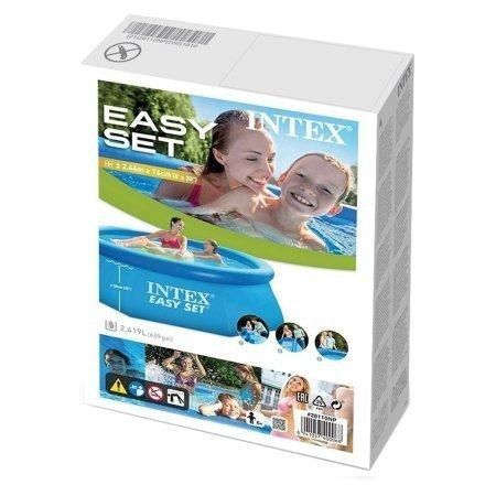 Надувной бескаркасный круглый бассейн Intex 28110 с надувным кольцом на 2419 л 28110 фото