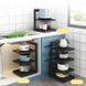 Стелаж-полиця для каструль та сковорідок Kitchen shelf Універсальна полиця на 4 рівні для будинку 52х26.5х22 см 7606/GR фото 2