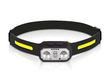 Акумуляторний ліхтар налобний з Type-C SunLight Led Coba CB-801 Налобний ліхтарі для походу та кемпінгу 01433/D фото