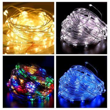 Светодиодная LED Гирлянда-нитка &laquo;Капли росы&raquo; на батарейках 0063/МК фото