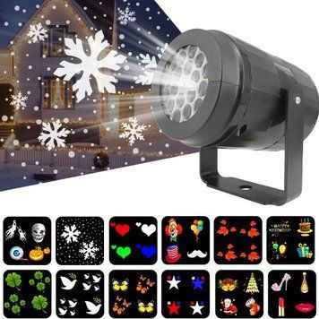 Уличный рождественский светодиодный проектор LED Projection Lamp HA-98 Рождественский проектор 16 узоров 3637/AND фото