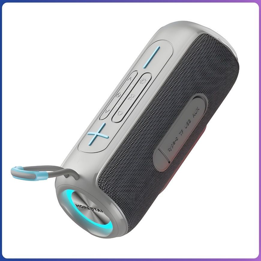 Портативная Bluetooth-колонка Hopestar P26 10W&nbsp;с RGB-подсветкой и&nbsp;функцией TWS Серый 02384-Сер/MB фото