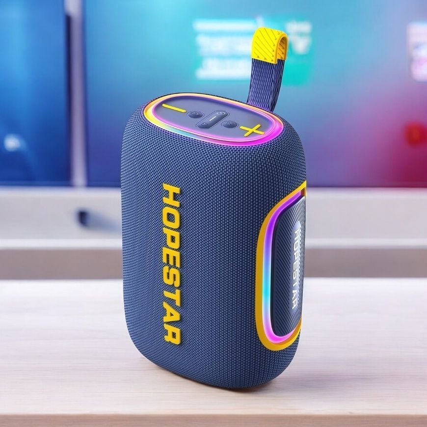Портативна Bluetooth-колонка&nbsp;з підтримкою TWS і&nbsp;RGB-підсвіткою&nbsp;Hopestar H58 Синій 02683-1-Син/MB фото