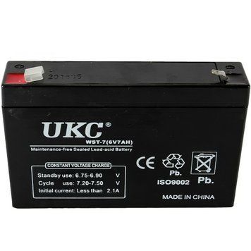 Акумулятор гелевий UKC WST-7 6V 7Ah Акумуляторна батарея з герметичним корпусом 2708/SP фото