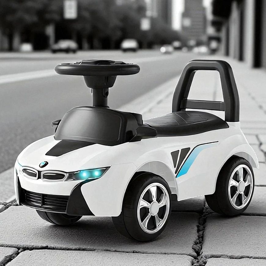 Дитяча каталка-толокар BMW з музикою та світлом Bambi M 6155-1 Білий M 6155-1 фото