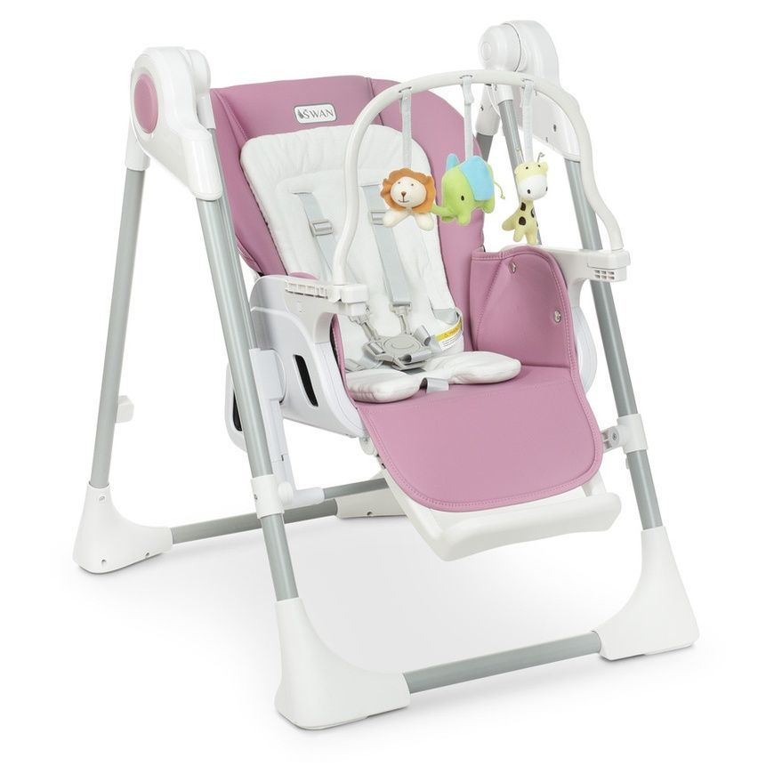 Детский стульчик - качели для кормления с укачиванием EL CAMINO SWAN&nbsp;ME 1087 Lilac Розовый ME 1087 Lilac фото